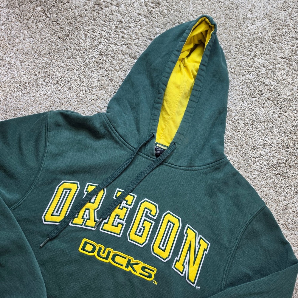Oregon Ducks Hoodie Mens Medium Green Outdoor Casual Preppy Pullover Colosseum